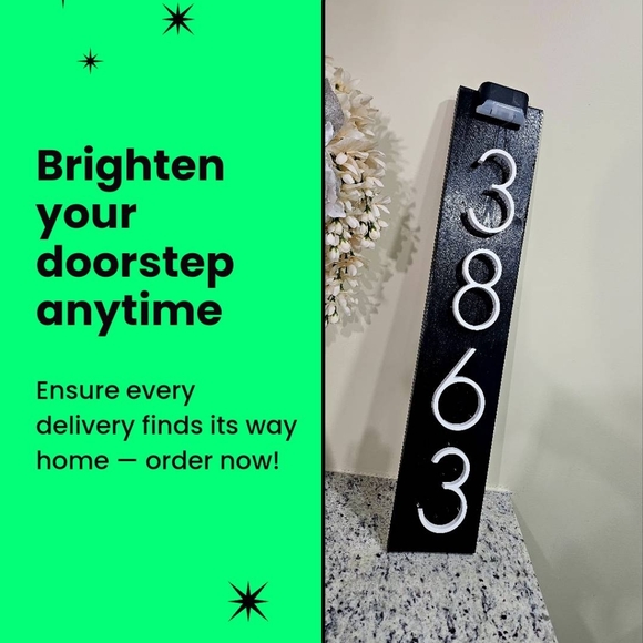 Black and White House Number Plaque